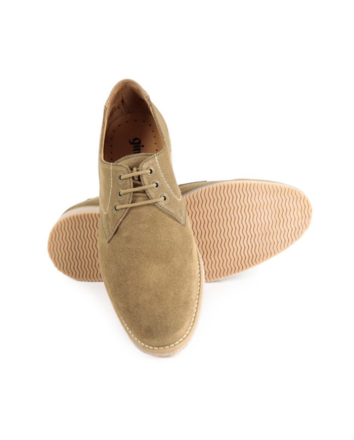 Sapatos de Homem em Camurça Taupe com Atacadores Ginova