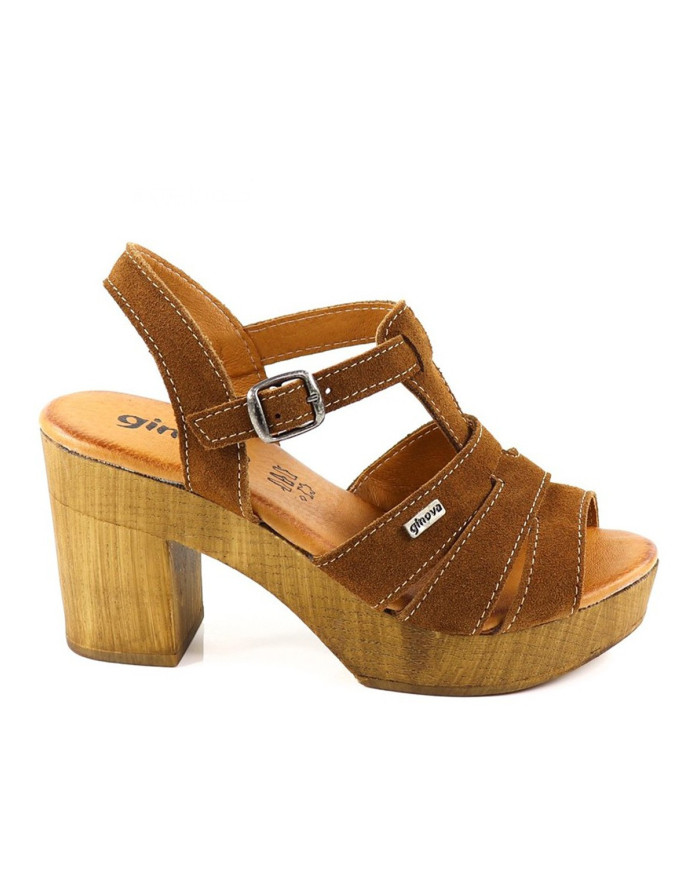 Damas Sandalias Compensado por Tiras Ginova