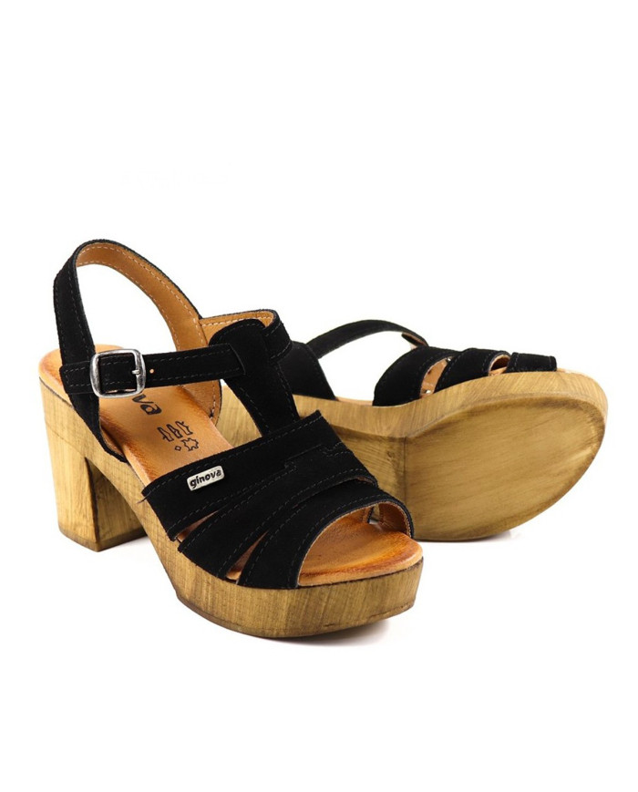 Damas Sandalias Compensado por Tiras Ginova