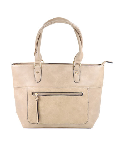 Bolsa de Taupe para Mujer con cierre frontal