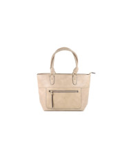 Women's Taupe Bag with Frontal Clasp