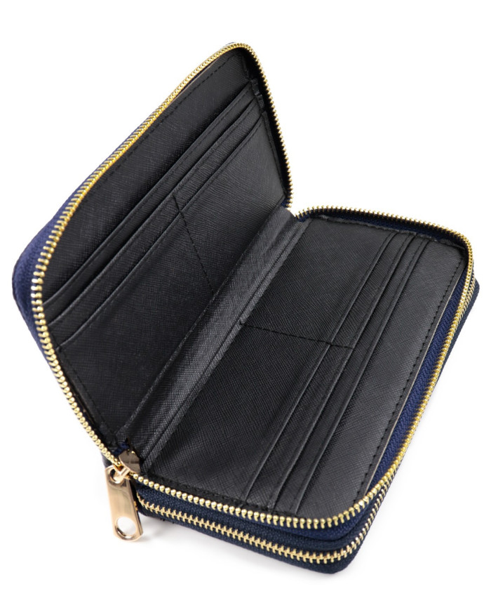 Women's Blue Wallet with Partitions