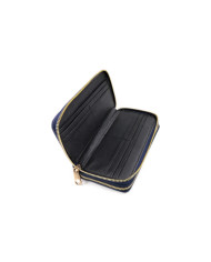 Wallet azul de las mujeres con particiones