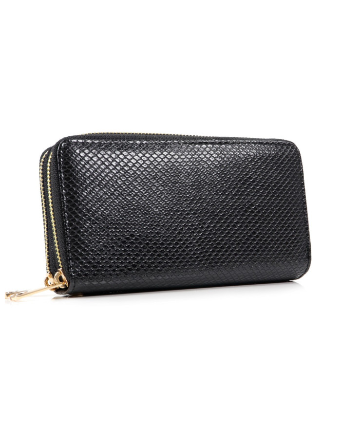 Cartera negra de mujeres con particiones