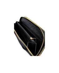 Women's Black Wallet with Partitions