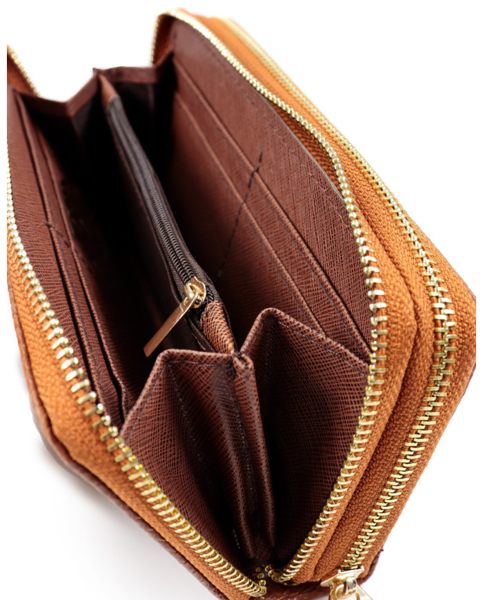 Camel Wallet de mujeres con particiones