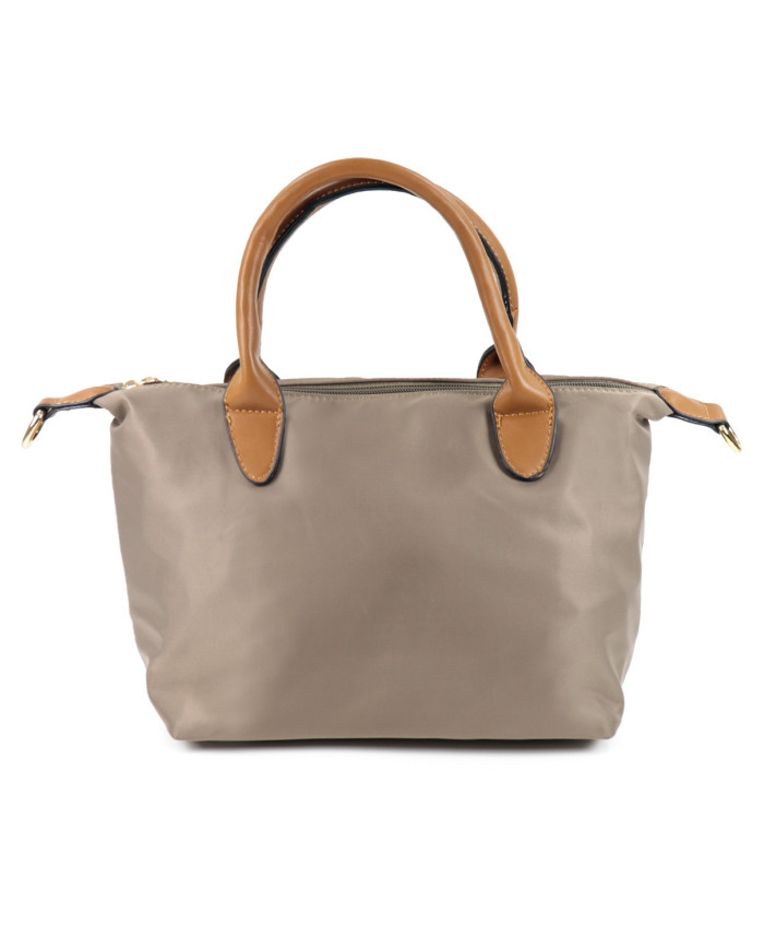 Mala Shopper Nylon Castanha Clara Ginova