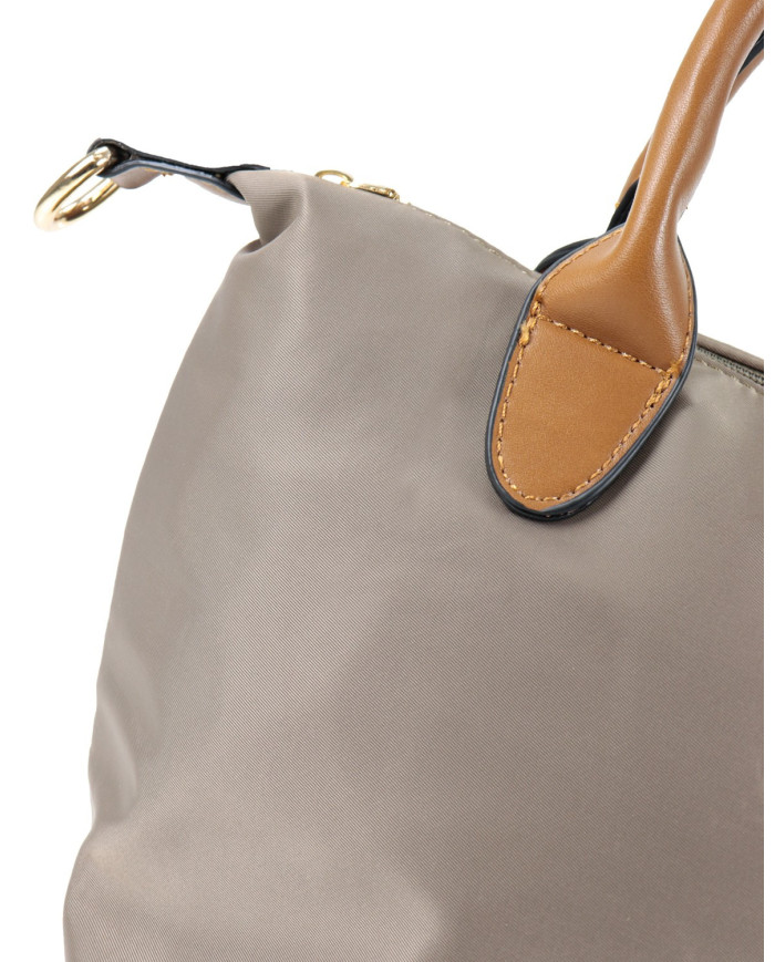 Bag Shopper Nylon Brown Clara Ginova