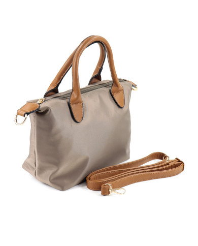 Mala Shopper Nylon Castanha Clara Ginova