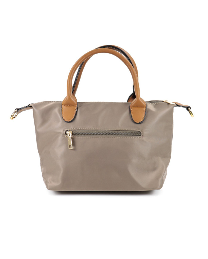Bag Shopper Nylon Brown Clara Ginova