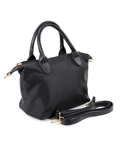 Bag Shopper Nylon Negro Ginova