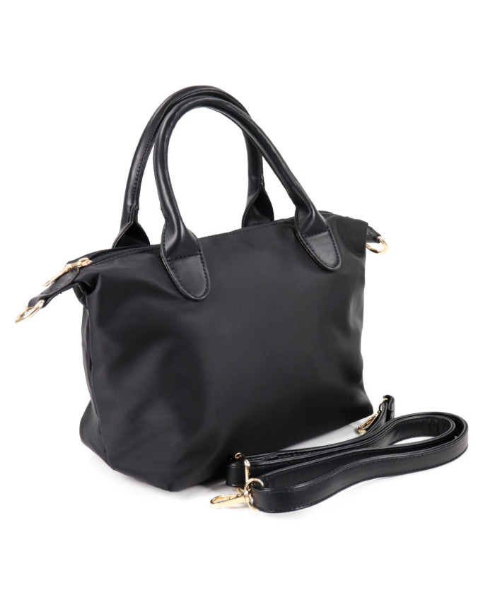 Mala Shopper Nylon Preta Ginova
