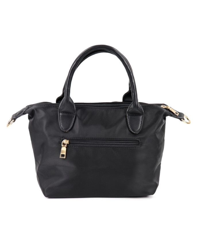 Mala Shopper Nylon Preta Ginova