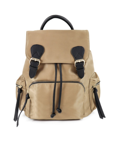 Mochila Feminina Nylon Taupe