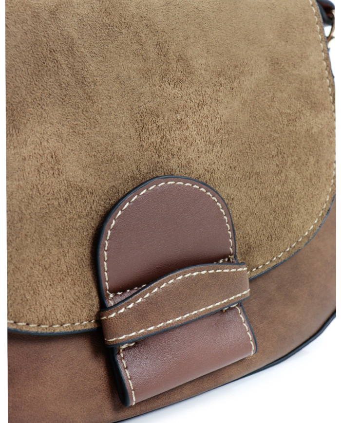 Camel Tiracolo case with seams