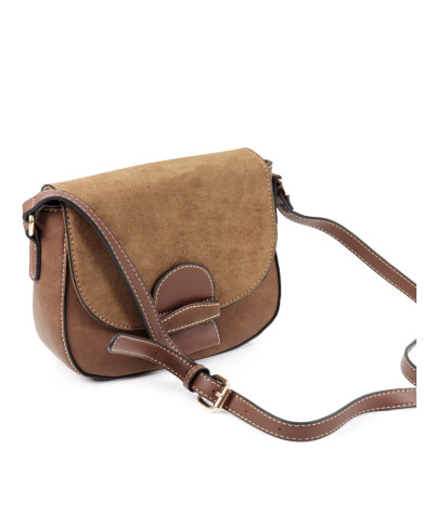 Camel Tiracolo case with seams