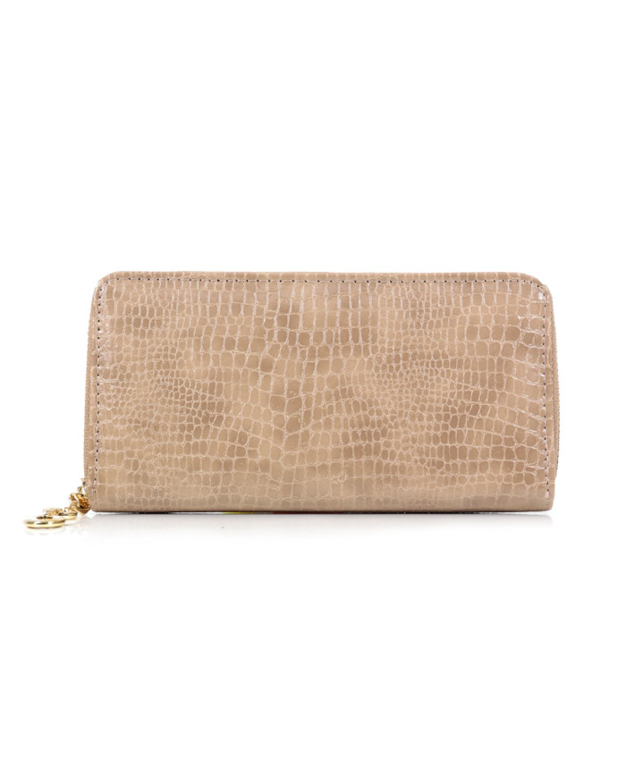 Women's Taupe Wallet with Zipper