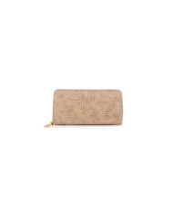 Women's Taupe Wallet with Zipper