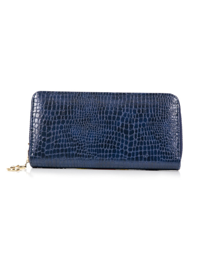 Blue Women's Wallet with Zipper