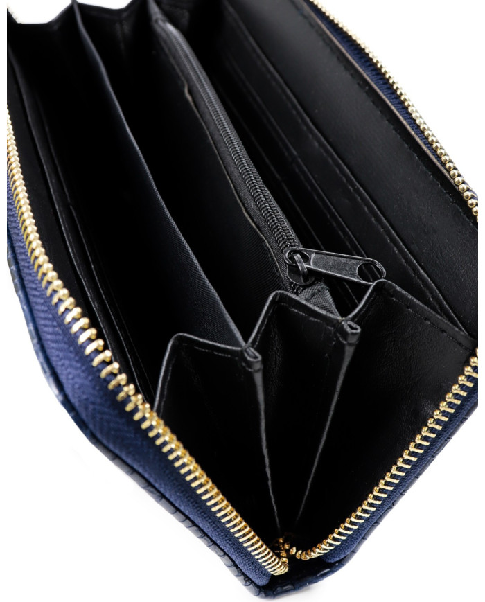 Blue Women's Wallet with Zipper