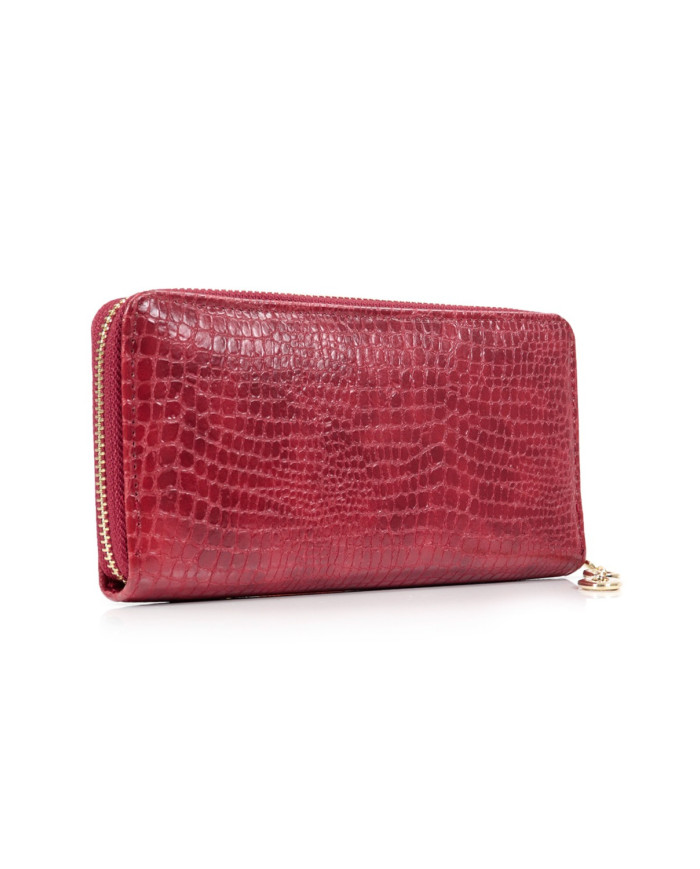 Cartera de mujeres rojas con cremallera