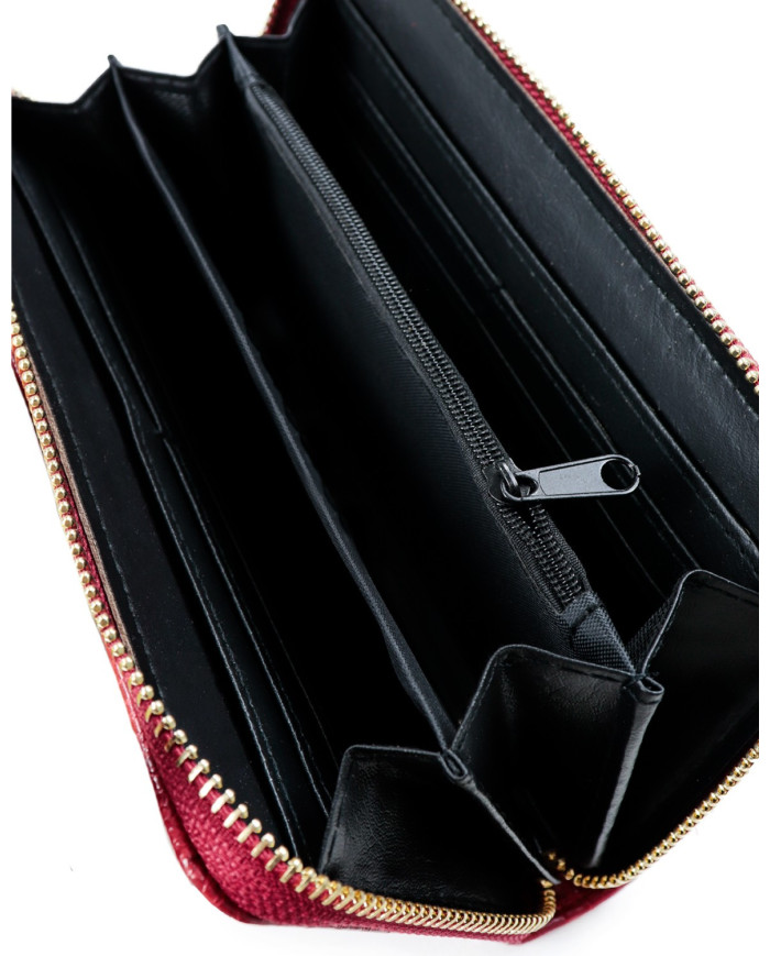 Red Women's Wallet with Zipper