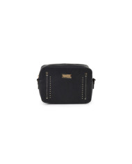 Black Suitcase with Strap Stripe with Chain