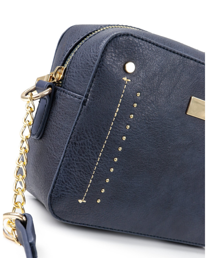 Blue case with Strap Stripe with Chain