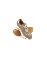 Ginova Women's Taupe Trainer in Camurça