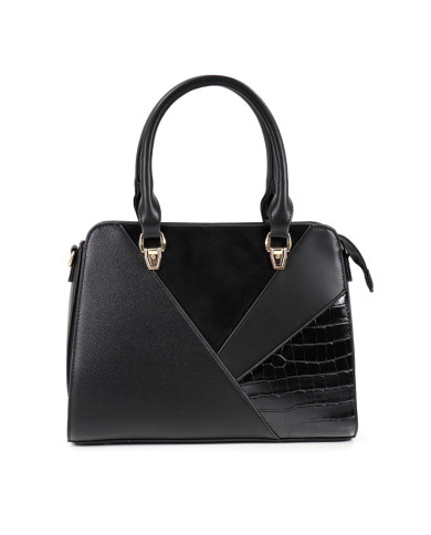 Double Handle Women's Black Suitcase