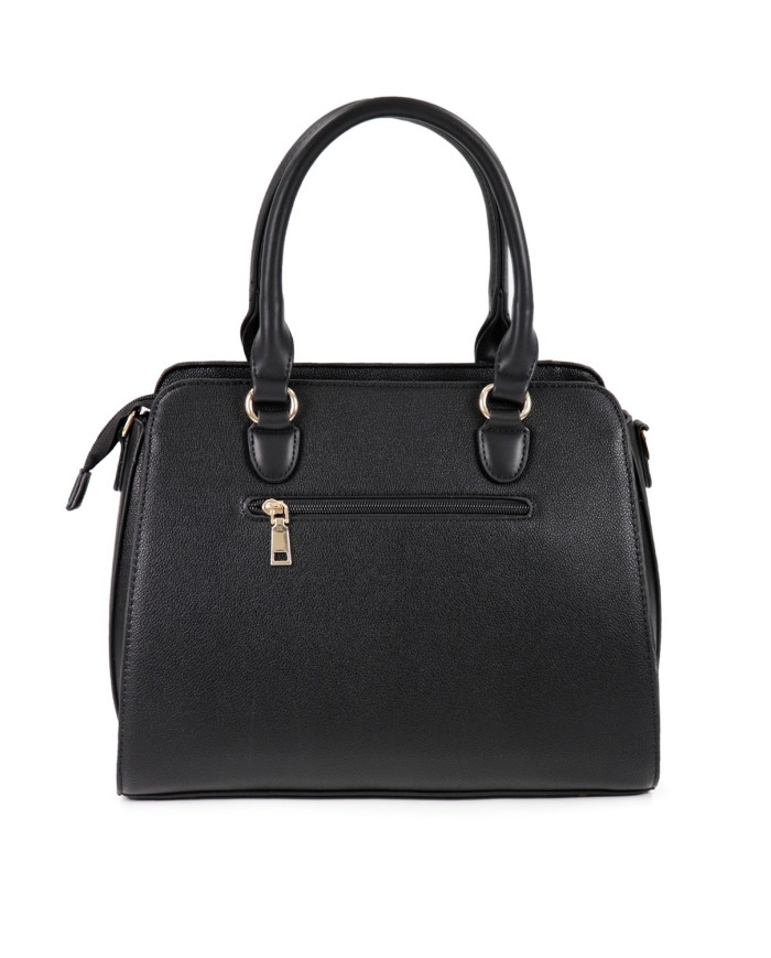 Double Handle Women's Black Suitcase