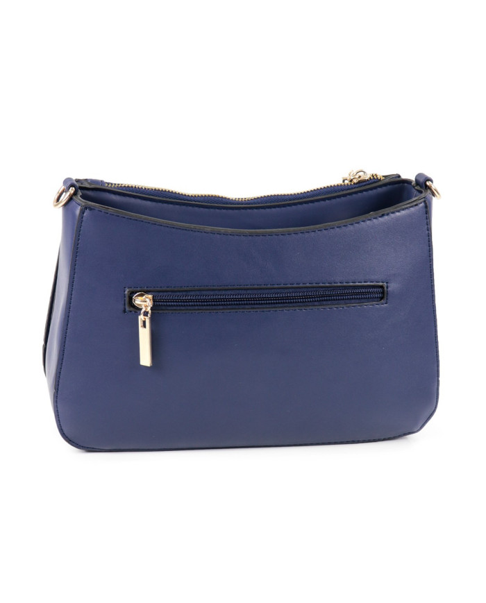 Mala Azul de Mulher de Fechos Oval