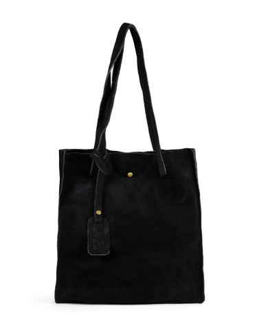 Bolsa de Tote Mujer Bolso de cuero Negro