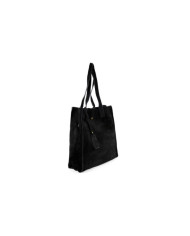Mala Tote Bag Feminina Preta em Pele