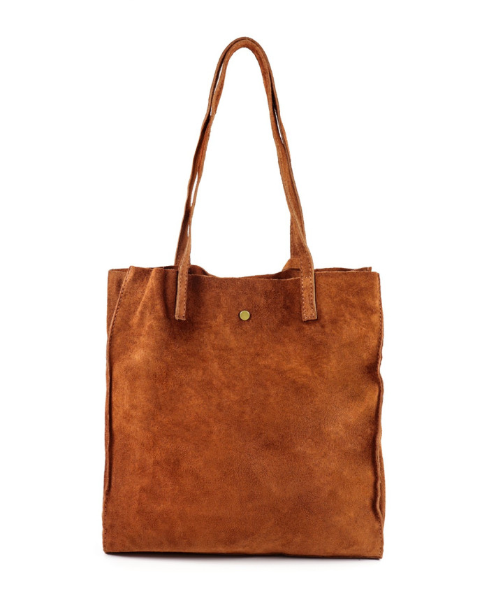 Mala Tote Bag Feminina Cognac em Pele