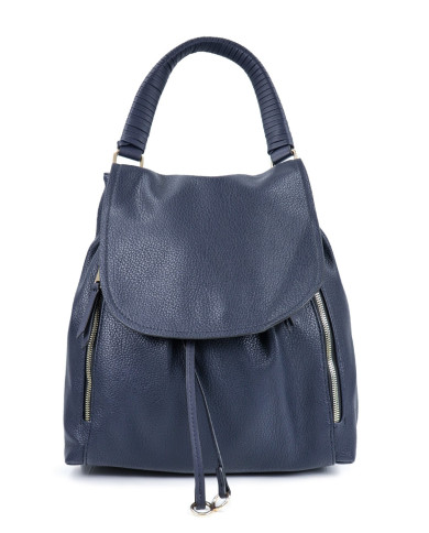 Mochila Azul Feminina com Alça de Mão