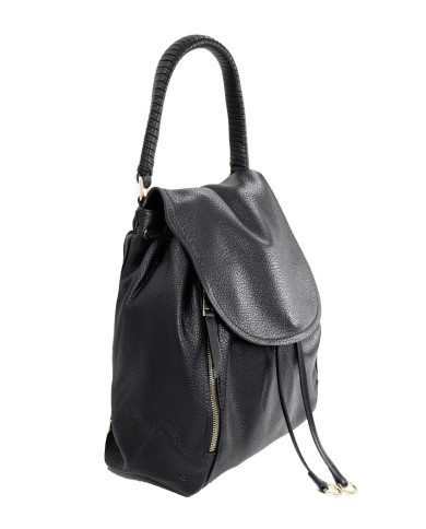 Mochila Preta Feminina com Alça de Mão