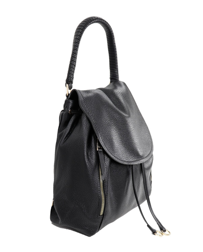 Mochila Preta Feminina com Alça de Mão