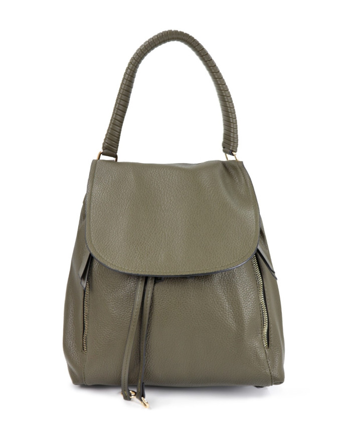 Mochila Kaki Feminina com Alça de Mão