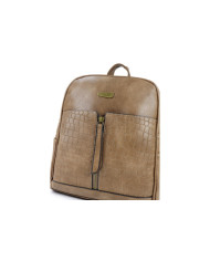 Mochila de Senhora Taupe com Fecho Frontal