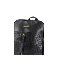 Black Lady Backpack with Front Clasp