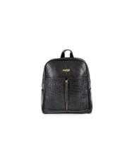 Black Lady Backpack with Front Clasp