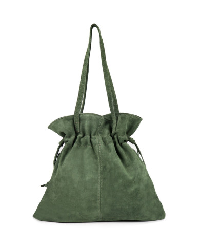 Mala Verde Tipo Saco de Mulher