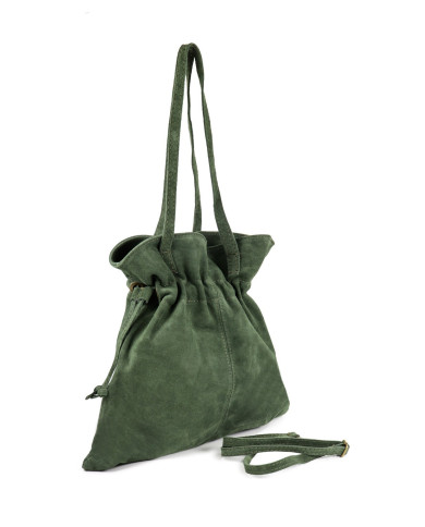 Mala Verde Tipo Saco de Mulher