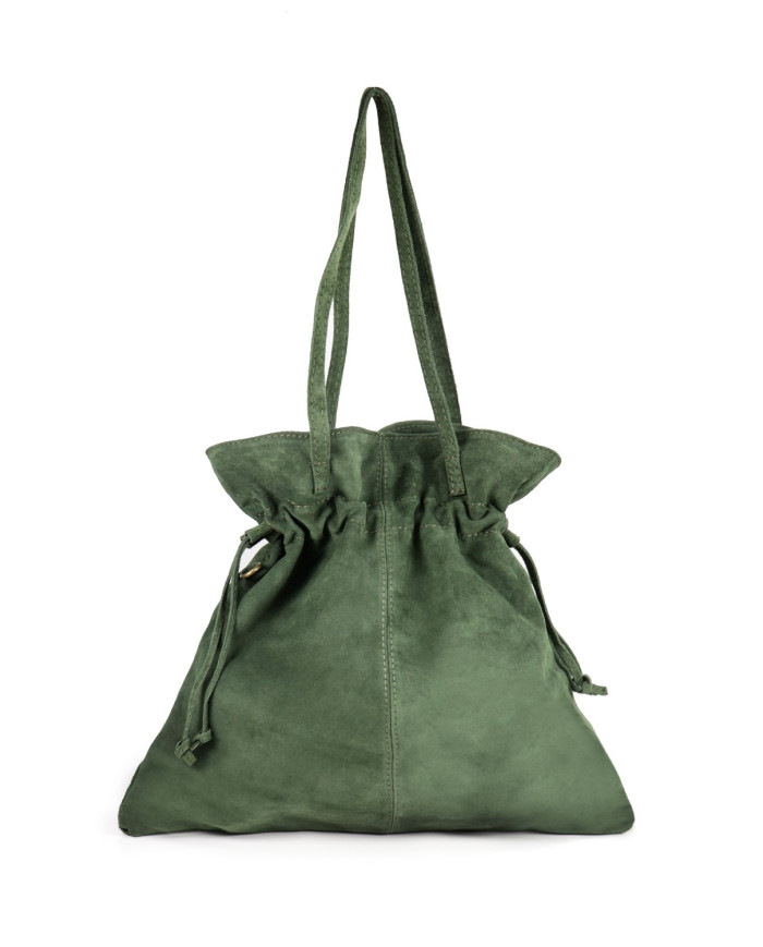 Mala Verde Tipo Saco de Mulher