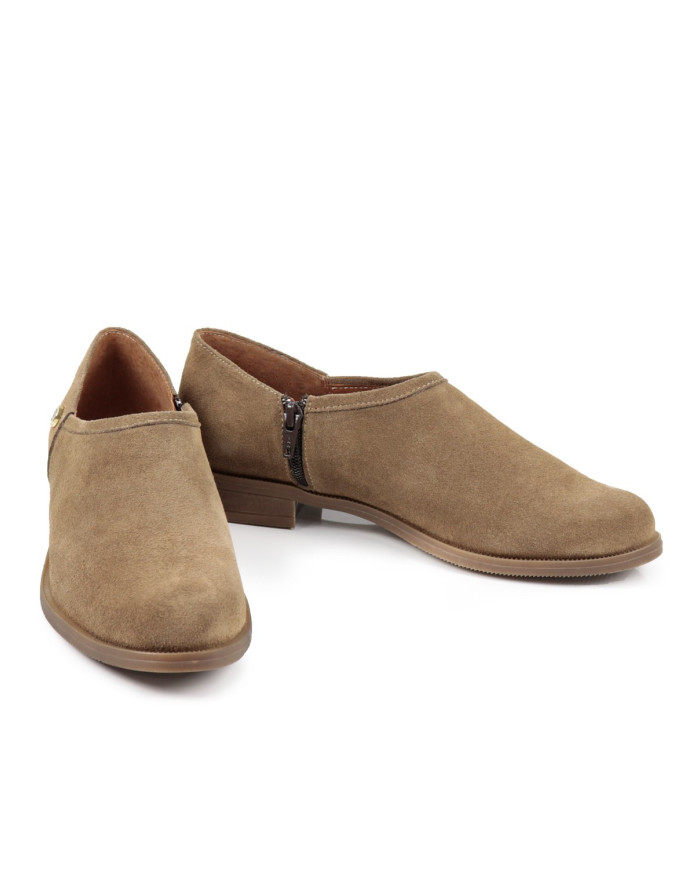 Sapato Taupe Raso Ginova with Fecho