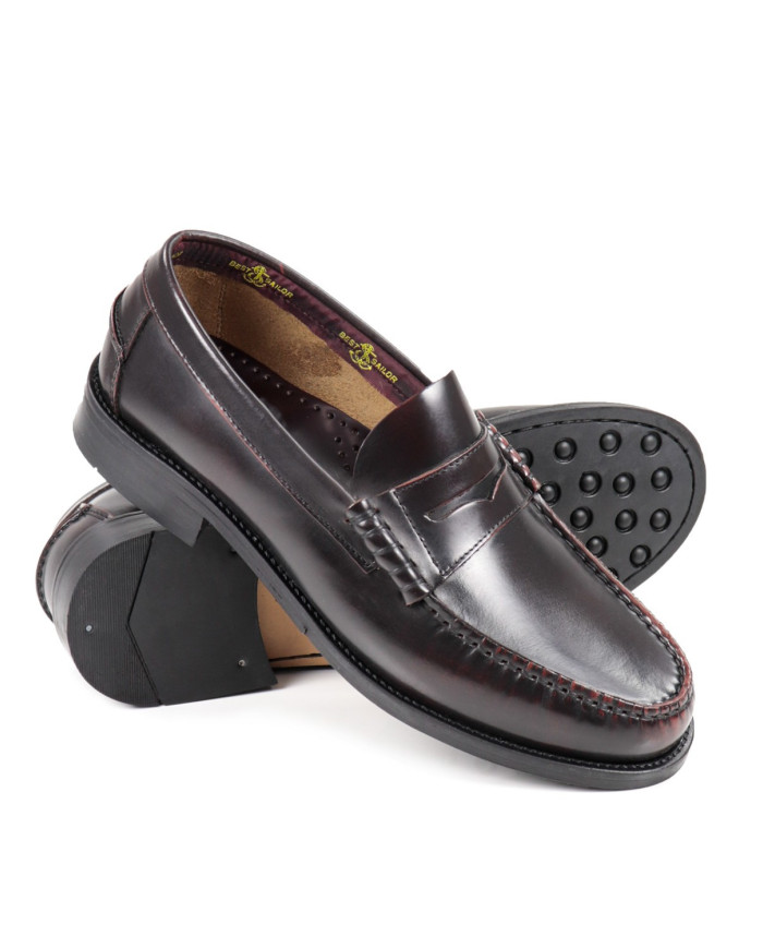 Mocasines masculinos en Bordo Casual