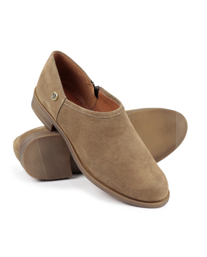 Sapato Taupe Raso Ginova with Fecho