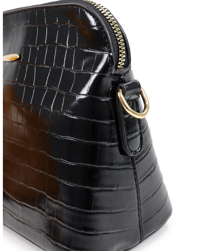 Women's Black Suitcase with Chain Strap