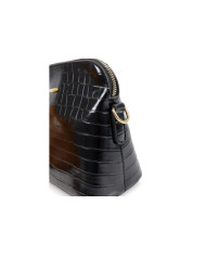 Women's Black Suitcase with Chain Strap